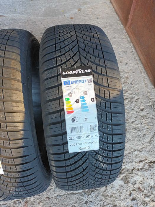 2 Нови всесезонни гуми 225/55 R17 Goodyear 4Seasons Gen-3 101W M+S XL