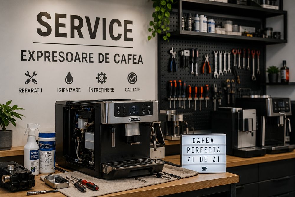 Atelier pentru repararea și igienizarea expresoarelor de cafea