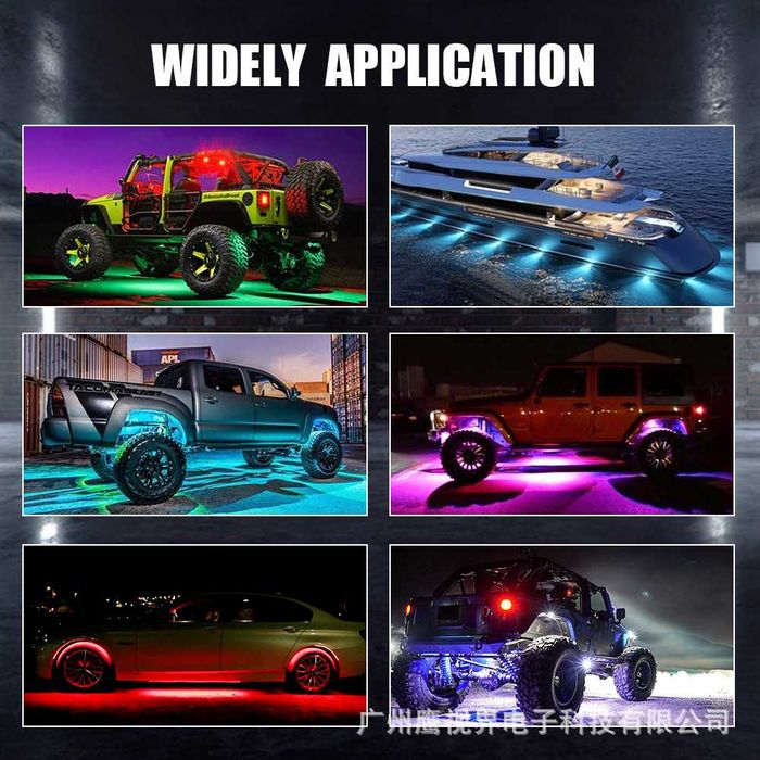 Set iluminare LED RGB sub caroserie, off-road, RGB, NOU, Factura