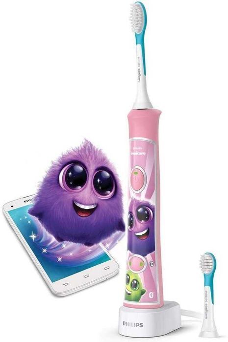 Детска електрическа четка за зъби Philips Sonicare for Kids 3+ Bluetooth HX6351/41 Pink
