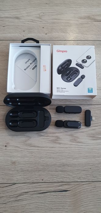 Set 2 microfoane tip lavaliera wireless pentru iPhone, 3 moduri limita