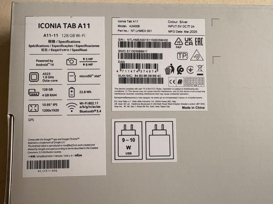 Tablet Iconia Acer A11
