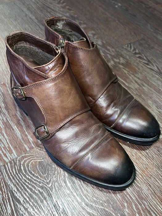 Мужские кожаные ботинки