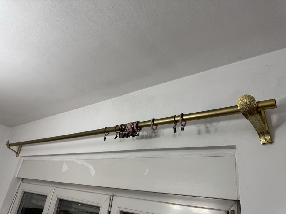 2 x Garnișă/bară perdea/galerie draperii metalică in stil clasic