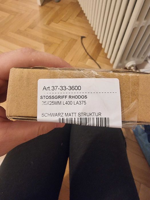 Maner usa negru mat Stossgriff Rhodos de la Südmetall