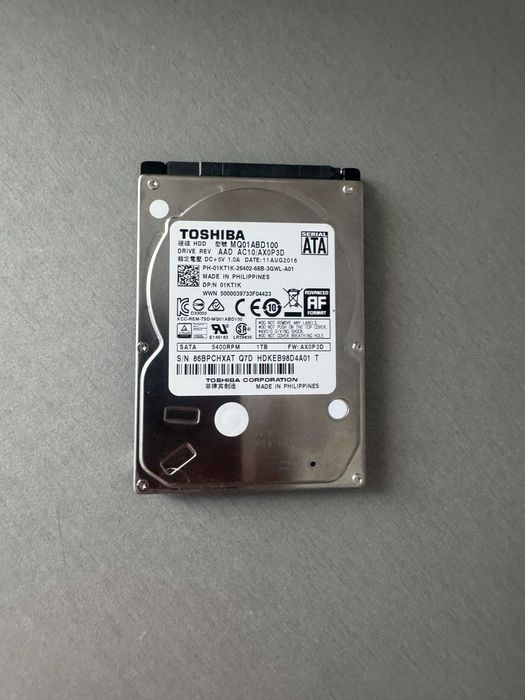 hdd laptop toshiba 1TB -100% cu 100%