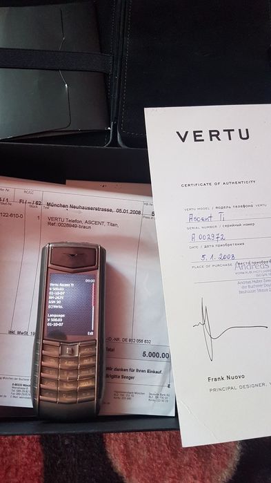 VERTU Ascent TI Knurled si ascent TI originale