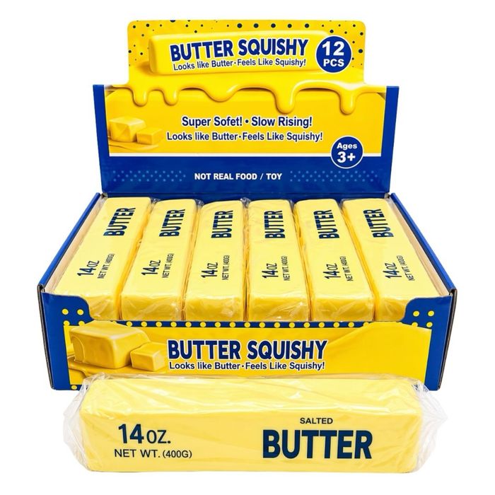 Скуиши дъмплинг Масло/Butter Squishy/Dumpling антистрес играчка 14см