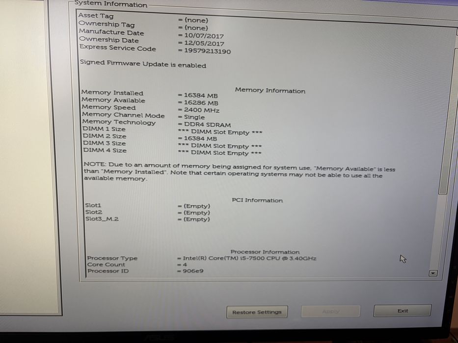 Calculator Dell Optiplex 7050 Sff , intel i5 - 7500 ; licenta windows