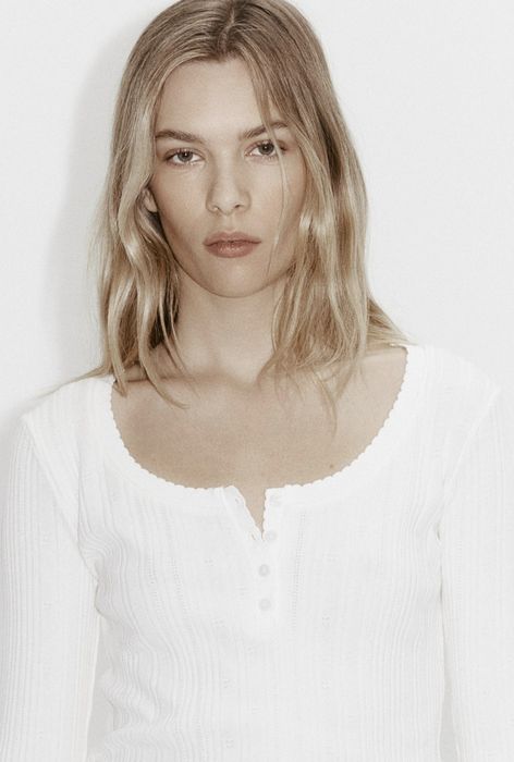 Бяла памучна блуза H and M нова