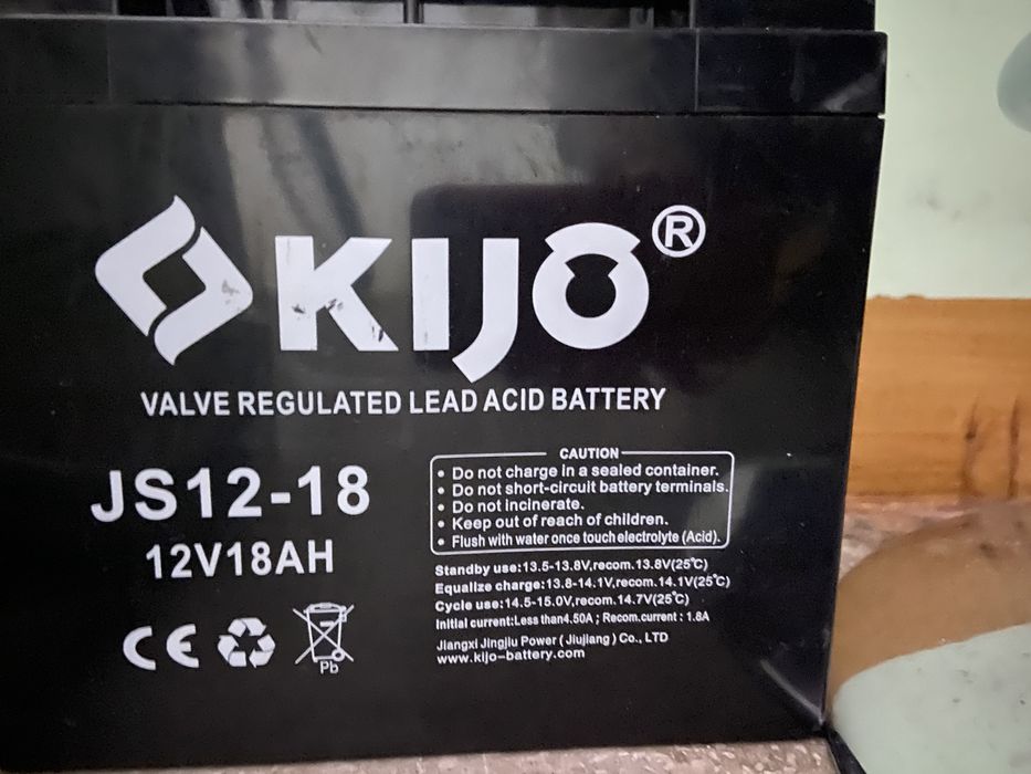 Acumulator plumb acid KIJO JS12-18, 12 V, 18000 mAh
