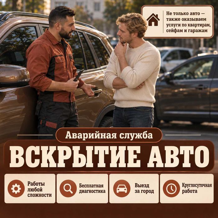 Вскрытие гаражного замка~открыть салон машины~капот~багажное отделение