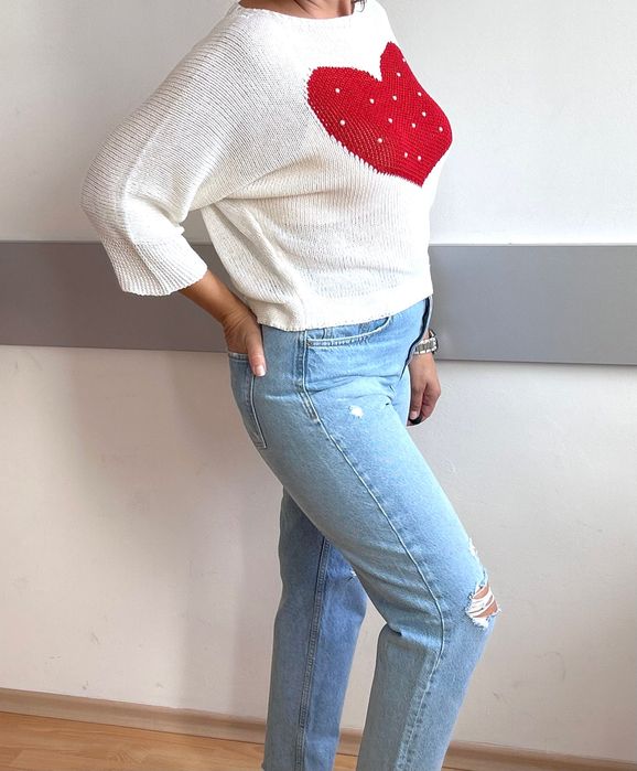 Zara denim деним 29/30номер  & heart blouse