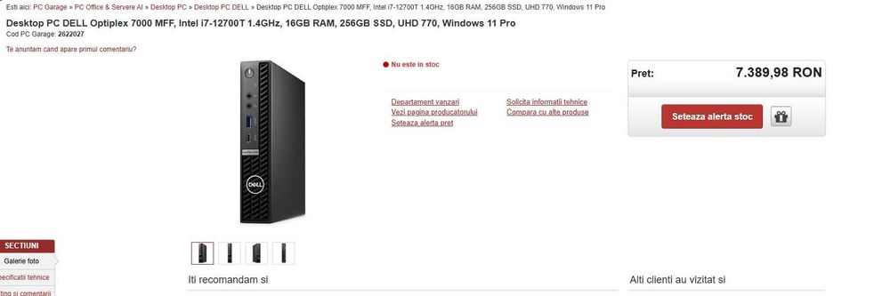 Mini Pc/Desktop Dell Optiplex 7000