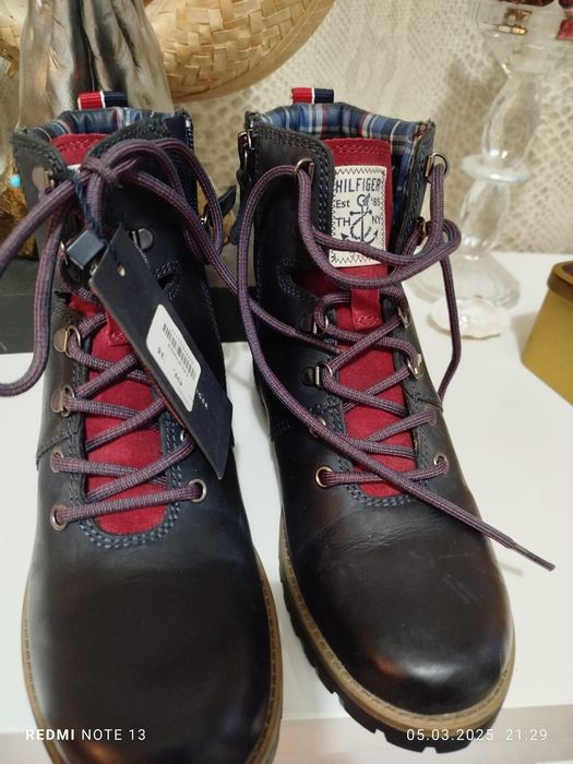 Ghete din piele Tommy Hilfiger