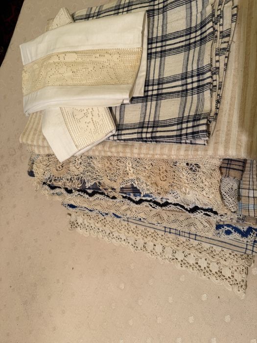 Старинни платове – 100% лен и памук | Ретро, битови, ръчно тъкани