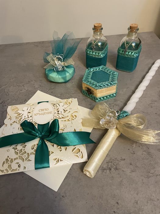 Комплекти за кръщене и сватба по поръчка