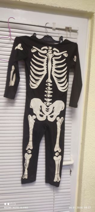 Детски костюм Скелет – H&M – размер 110/116 (4–6 г.)