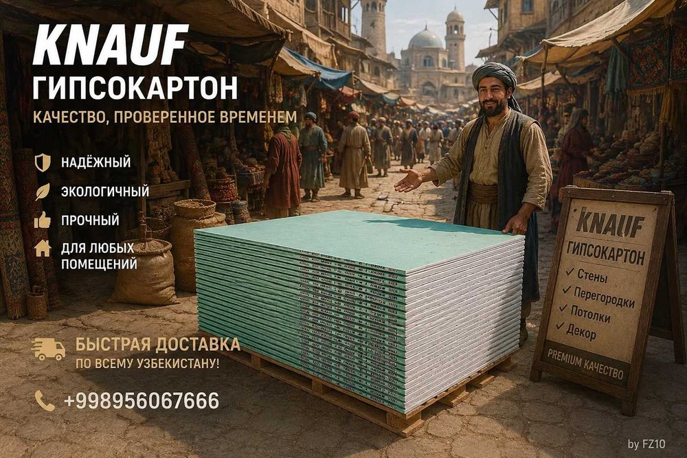 Гипсокартон Knauf (Кнауф) — это высококачественный отделочный материал