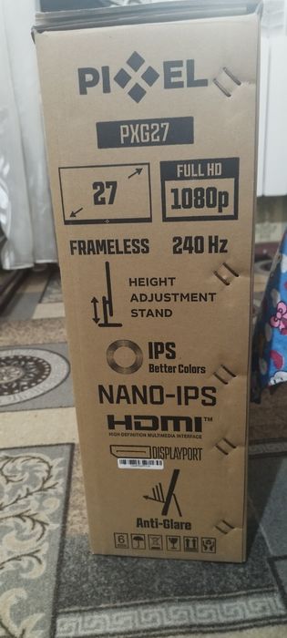 Продам монитор PixelPXG27 Nano-IPS 27 1080p FullHD 240Hz