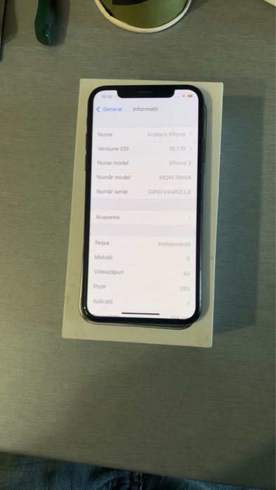 Vand iphoneX 256gb