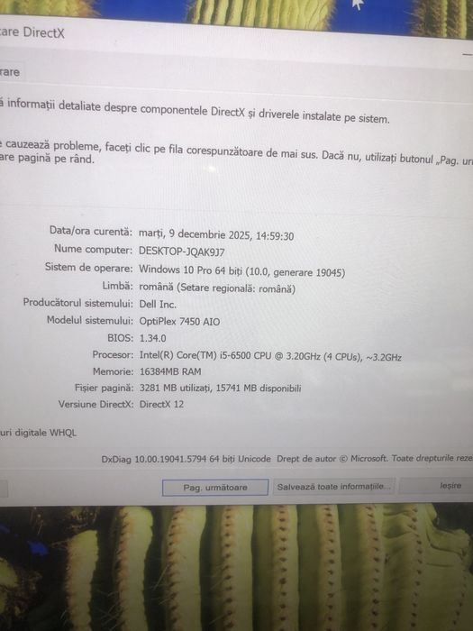 Pc.  All in one Optiplex 7450 AIO touch 24 inchi