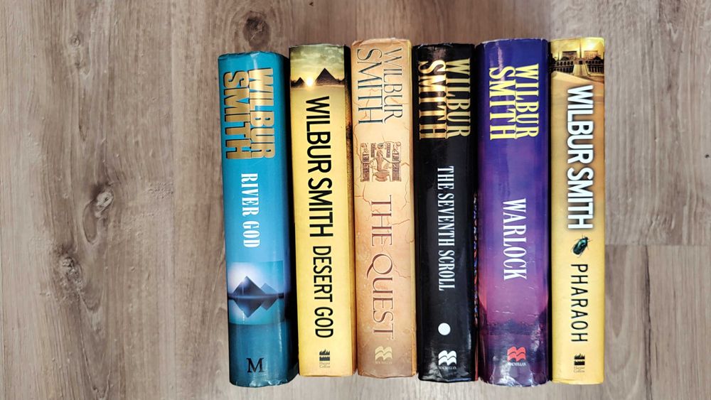 Wilbur Smith – seria Egiptul antic (Ancient Egypt), in limba engleza, hardcover, supracoperte, stare buna;