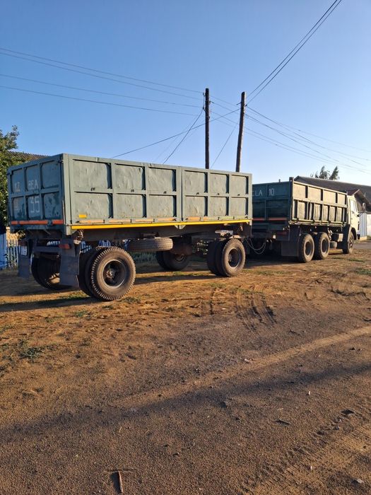 Камаз самосвал 5320 с прицепом