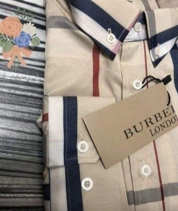 Camasi Burbbery bumbac,logo brodat,marimi S,M,L,XL,XXL