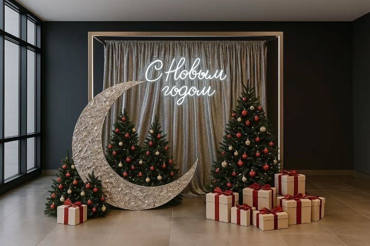 Новогодняя фотозона Новогодний баннер