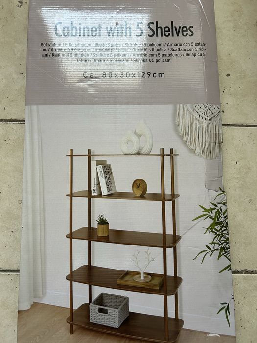Etajeră/Dulap cu 5 rafturi (80x30x129cm)