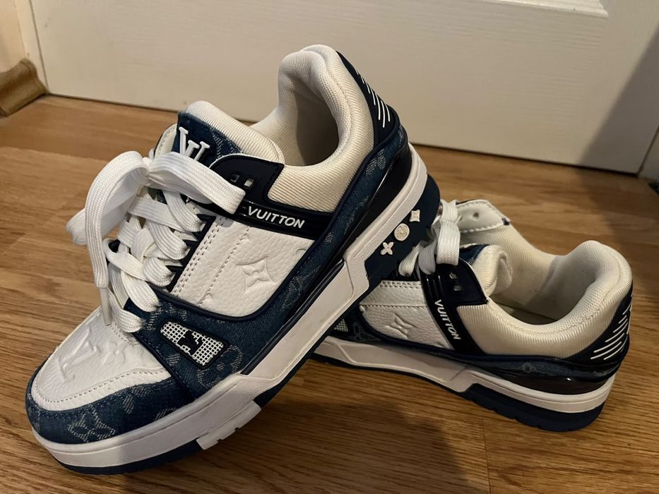 Adidasi LV alb-albastru REPS