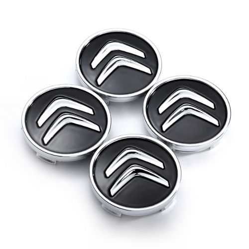 Set 4 capace jante aliaj Citroen 60mm, culoare negru gri