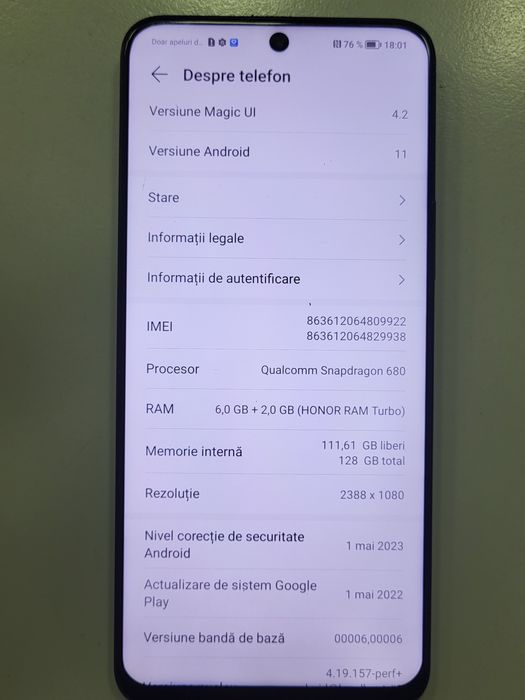 Honor X8 Black Daual Sim Impecabil Ca Nou Poze Reale