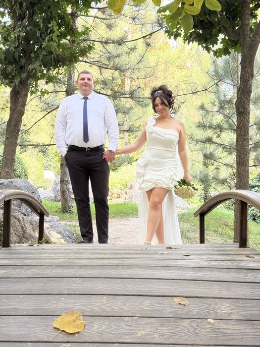 Европейское свадебное платье, одето один раз, итальянское, привозное