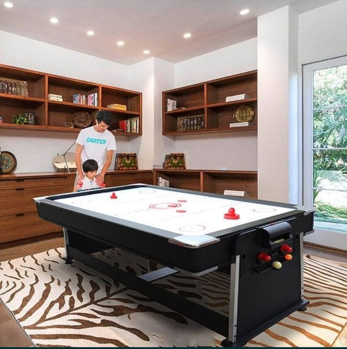 Игровой стол 4 в 1 Настольный теннис Аэрохоккей Бильярдный стол