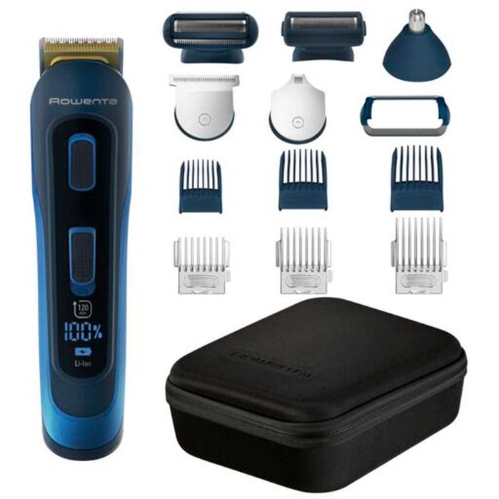 Aparat de tuns parul si barba Rowenta Selectium 14 in 1 TN9460F4, 6 piepteni reglabili, 32 de setari, accesoriu ras barba si parul corporal, accesorii