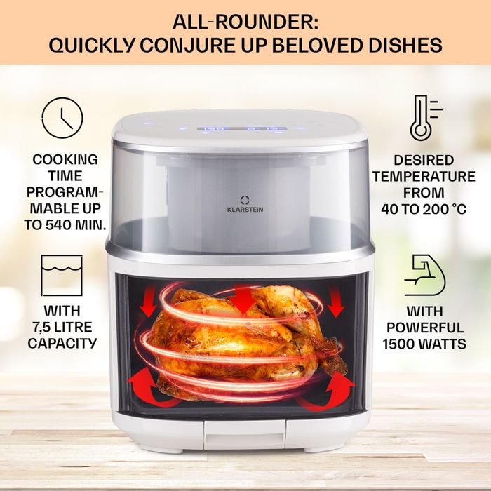 Фритюрник с горещ въздух, с функция за готвене на пара