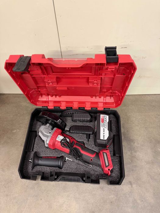 R20 Ъглошлайф акум. безчетков Ø125mm 1x4AhPBAG20   /	Лампа соларна