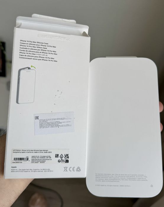 Чехол 14 Pro Max черный, силиконовый, оригинальный