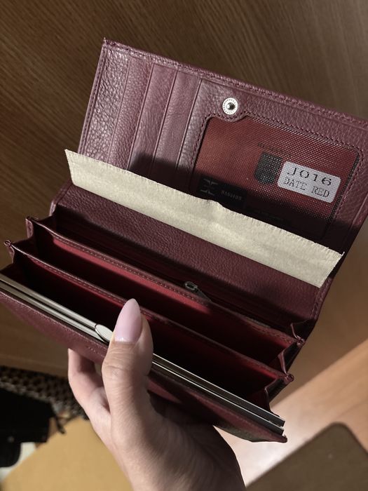 Portofel piele naturală nou negru sau roșu