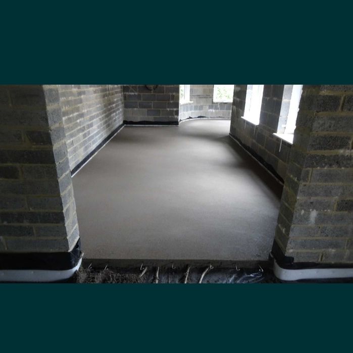 Полусухая стяжка лазером под маяк