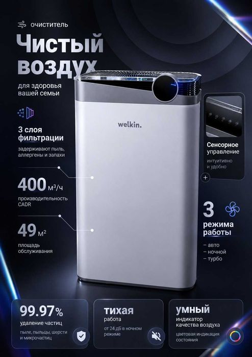 Увлажнитель + Очиститель Воздуха