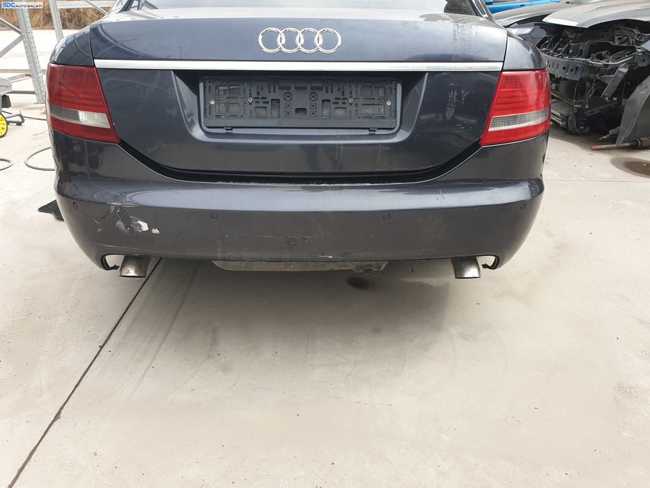 Bara Spoiler Spate cu Locas Senzori Parcare cu Defecte Audi A6 C6 NFL Non Facelift Berlina Sedan 2004 - 2008 Culoare LZ7Q Oyster Grey Metallic [K8524]