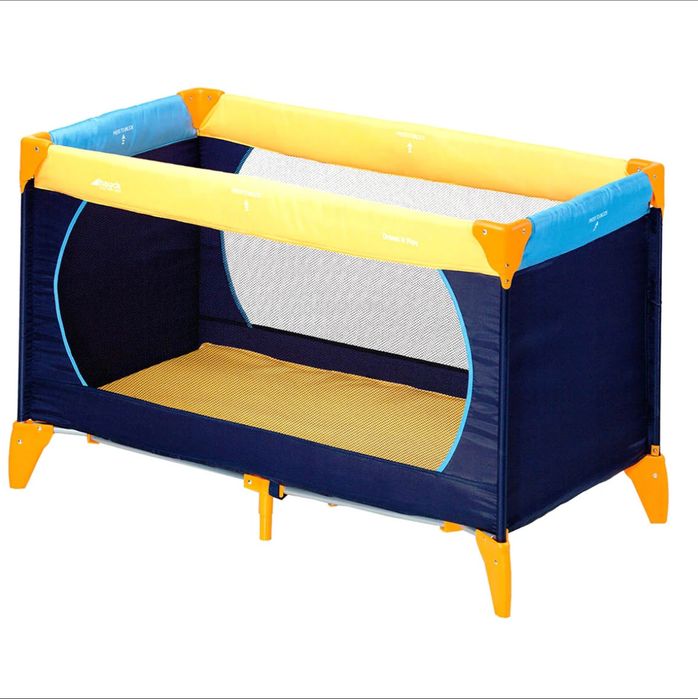 Сгъваемо легло Hauck Dream'n Play Plus, Жълто/Тъмносиньо