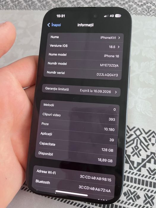 Iphone 16 Baterie 100%