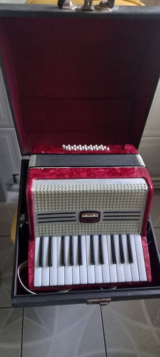 Vând acordeon Timiș cu 24 de basi