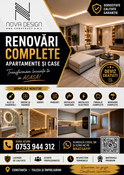 Renovări și Finisaje Interioare | Echipa Nova Design
