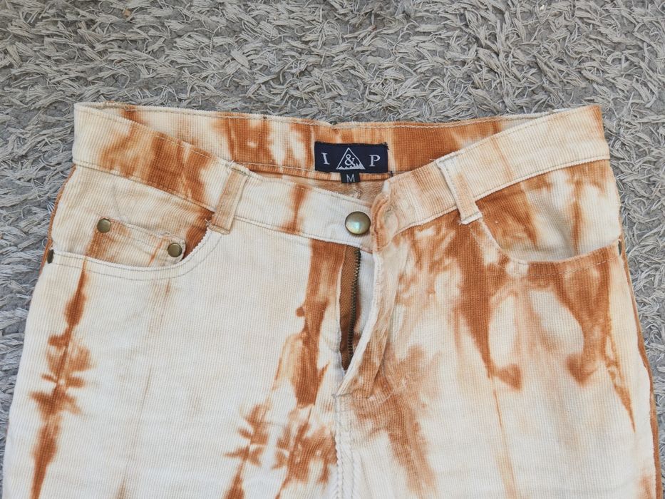 Pantaloni bej tie dye