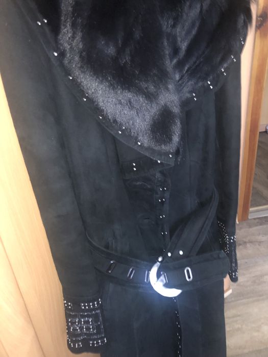 Продам дубленку, чёрная, натуральная